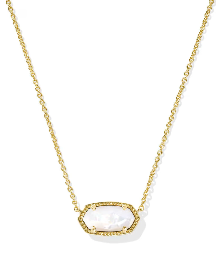 Kendra Scott Elisa Ivory Mother of Pearl Necklace On Gold