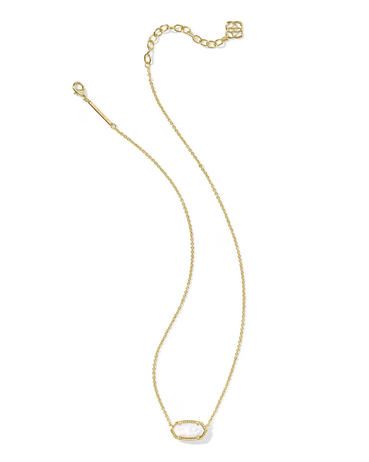 Kendra Scott Elisa Ivory Mother of Pearl Necklace On Gold