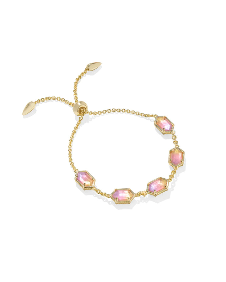 Kendra Scott Hallie Delicate Bracelet in Sunrise Watercolor on Gold