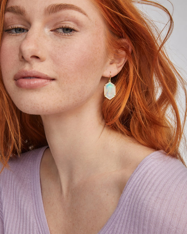 Kendra Scott Hallie Drop Earring in Opalite on Gold