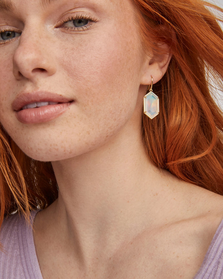 Kendra Scott Hallie Drop Earring in Opalite on Gold