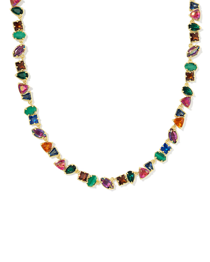 Kendra Scott Isabella Tennis Neckalce Multi Mix on Gold