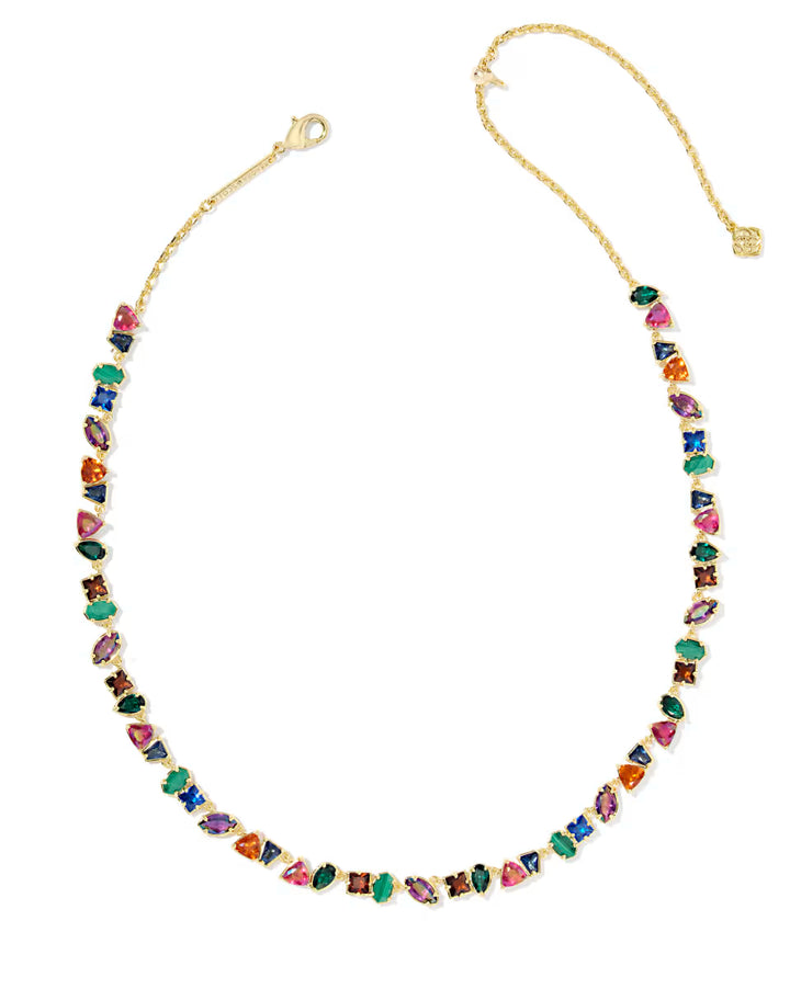Kendra Scott Isabella Tennis Neckalce Multi Mix on Gold