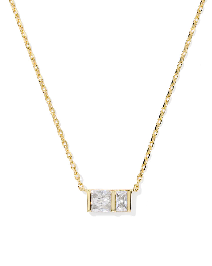 Kendra Scott Jamie Short Pendant Necklace Multi Crystal on Gold