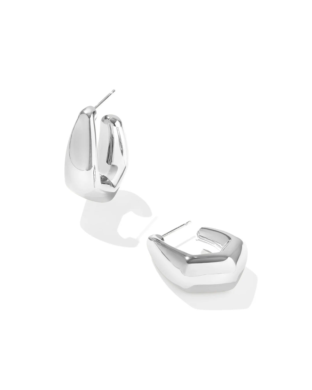 Kendra Scott Kaia Small Hoop Earring in Polished Silver