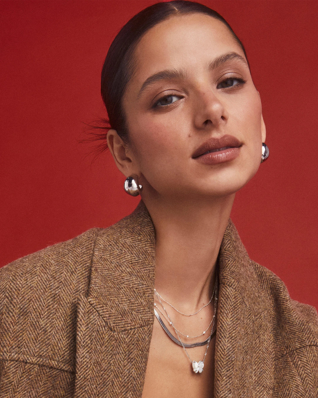 Kendra Scott Kaitlin Hoop Earring in Rhodium