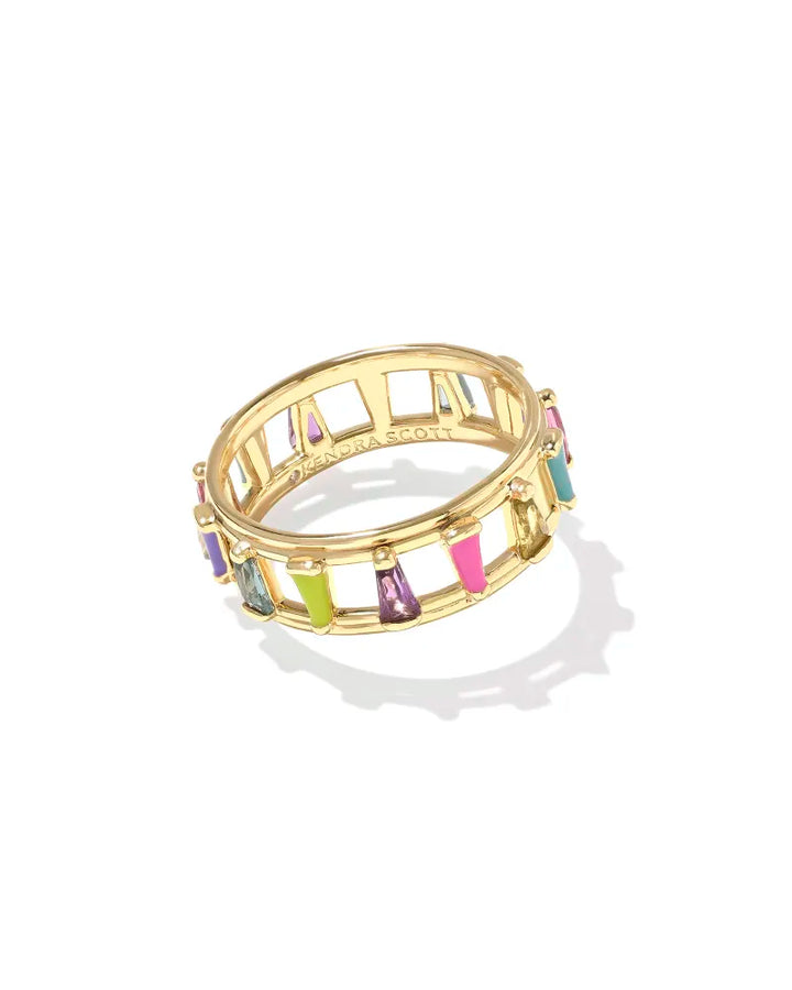 Kendra Scott Kelsey Band Ring Gold Multi Mix