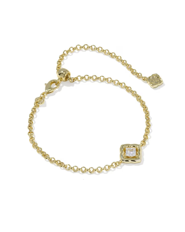 Kendra Scott Mallory Crystal Delicate Bracelet in Gold