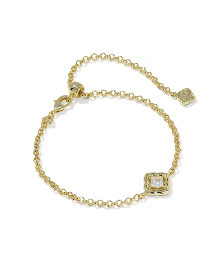Kendra Scott Mallory Crystal Delicate Bracelet in Gold