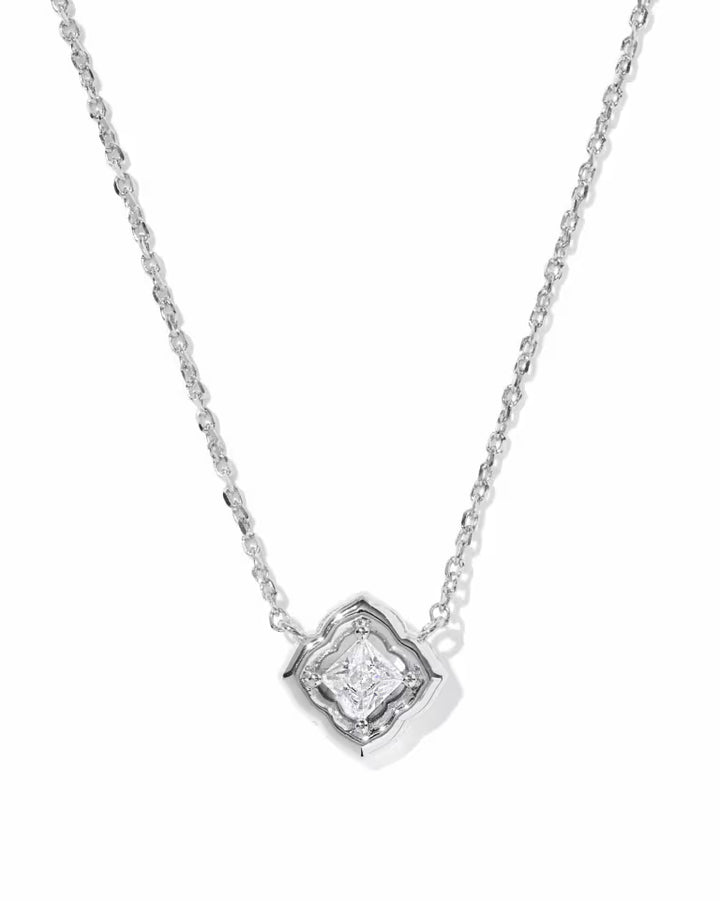 Kendra Scott Mallory Crystal Pendant Necklace on Silver