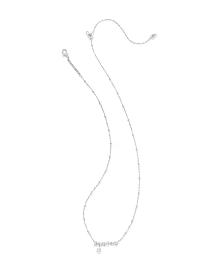 Kendra Scott Mama Crystal Necklace in Silver
