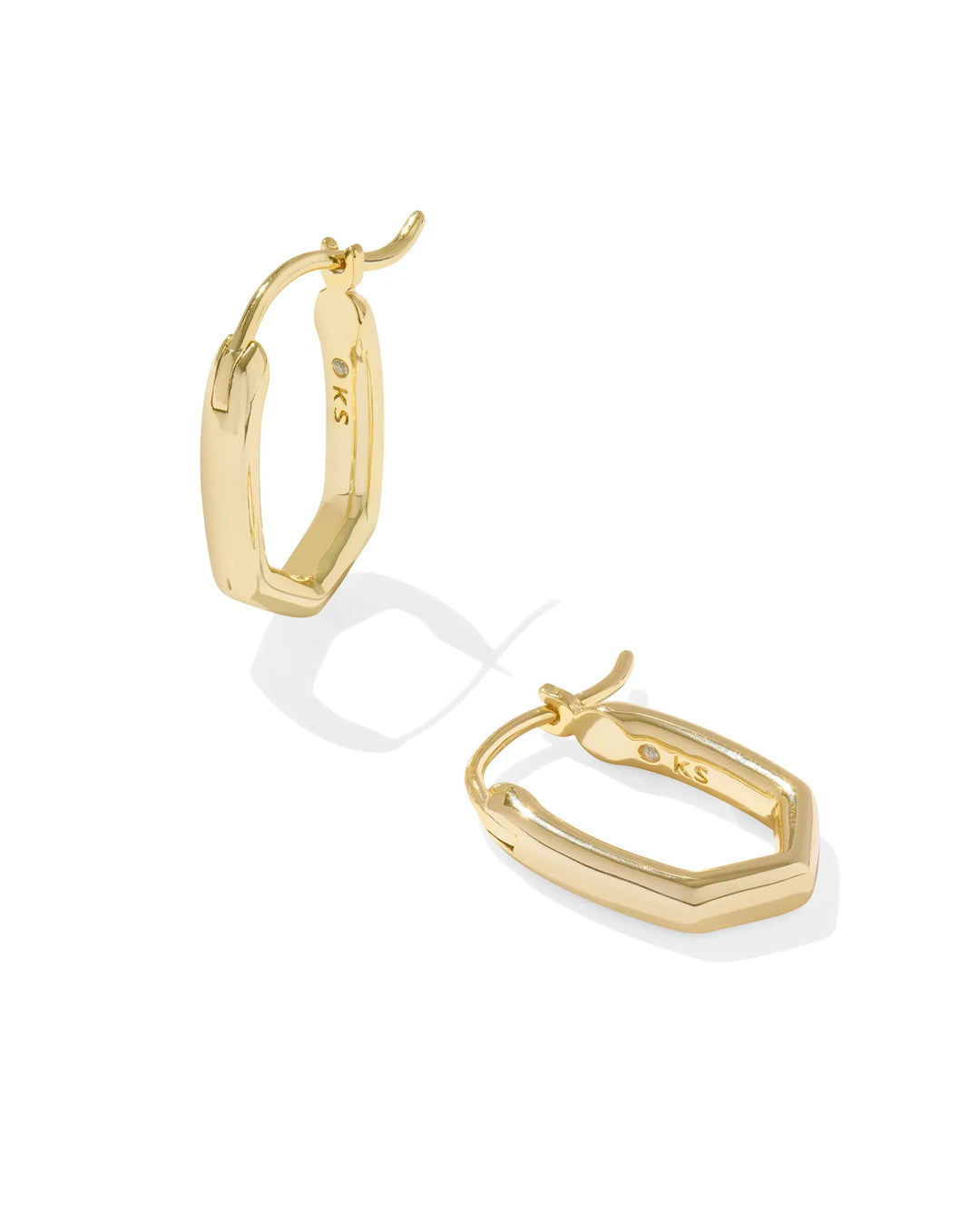 Kendra Scott Elisa Abbie Huggie White Mix Earring on Gold