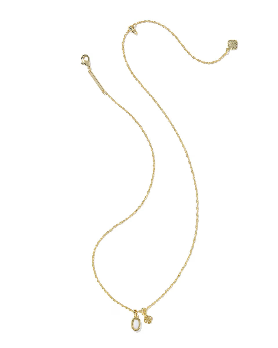 Kendra Scott Large Ophelia Pendant in Mauve illusion on Gold