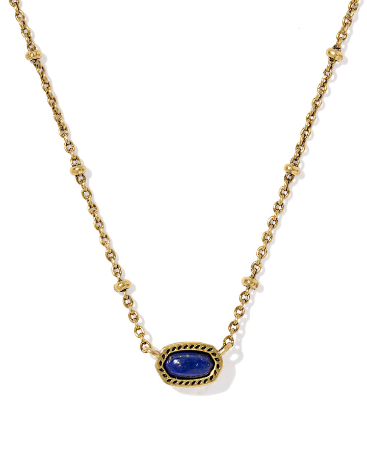 Kendra Scott Elisa Short Necklace Blue Lapis on Gold