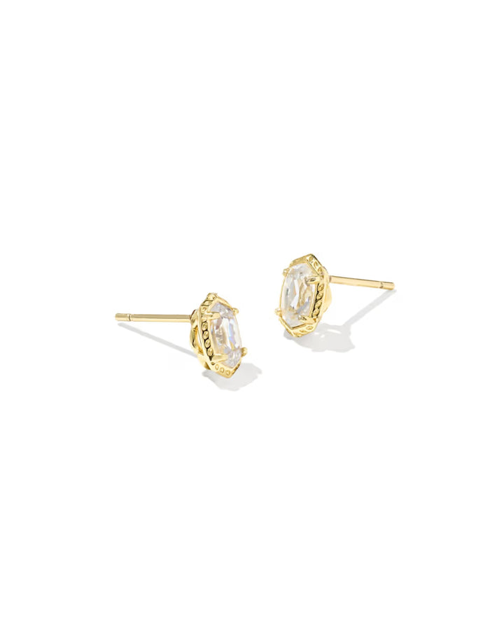 Kendra Scott Mini Ellie Huggie CZ in Gold