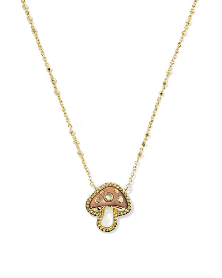 Kendra Scott Mushrooms Short Pendant Necklace in Gold