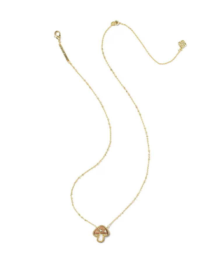 Kendra Scott Mushrooms Short Pendant Necklace in Gold