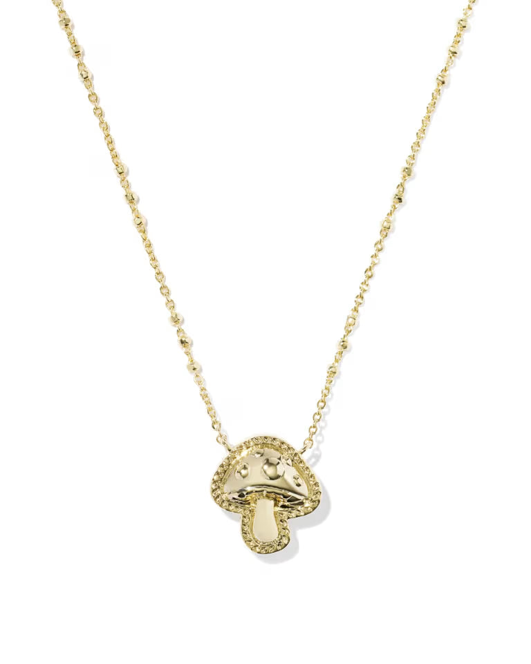 Kendra Scott Mushrooms Short Pendant Necklace in Gold