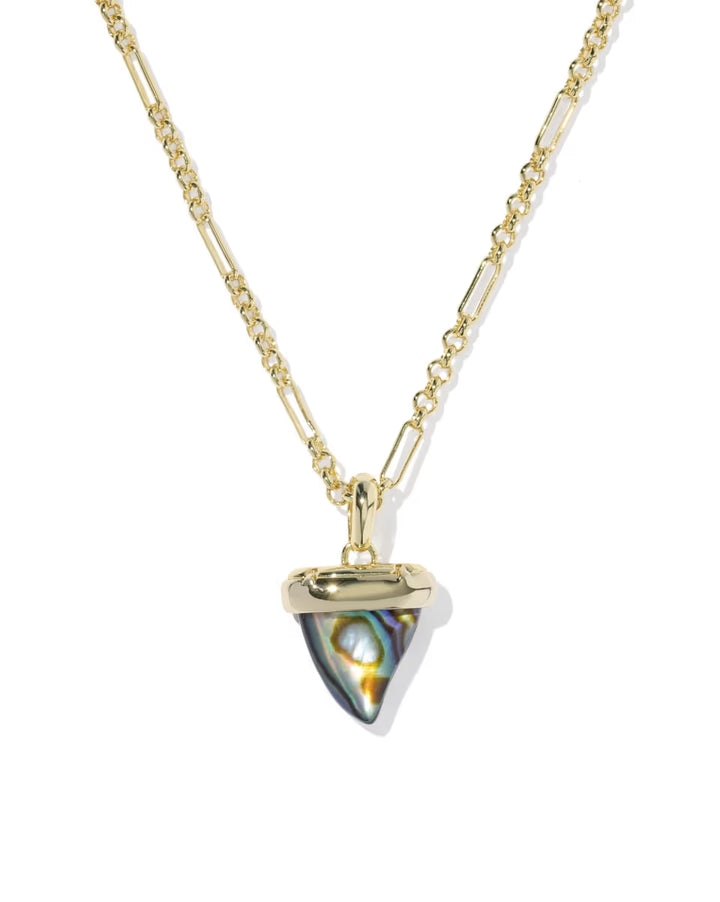 Kendra Scott Oleana Short Pendant Necklace Abalone on Gold