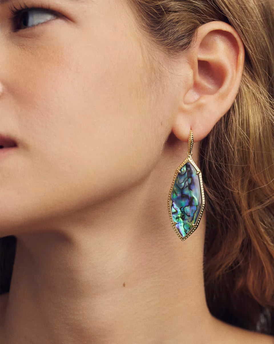 Kendra Scott Ophelia Drop Earring in Abalone on Gold