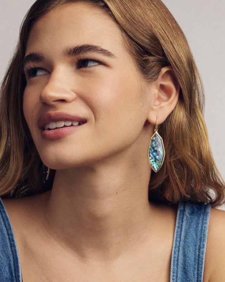 Kendra Scott Ophelia Drop Earring in Abalone on Gold
