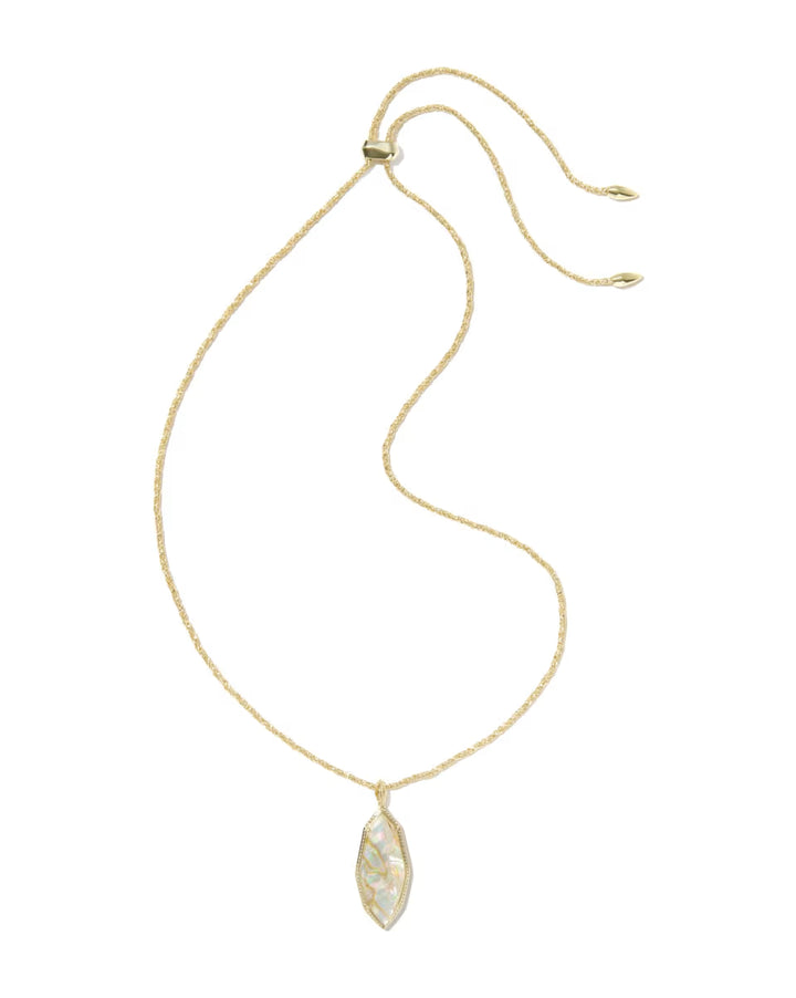 Kendra Scott Large Ophelia Pendant in Iridescent Abalone on Gold
