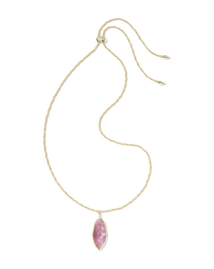 Kendra Scott Large Ophelia Pendant in Mauve illusion on Gold