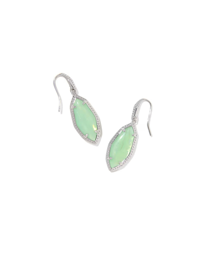 Kendra Scott Small Ophelia Drop Earring in Iridescent Abalone on Silver