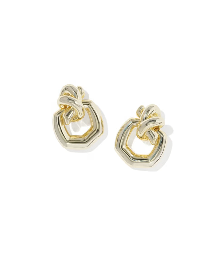 Kendra Scott Parker Knot Open Frame Earring in Gold