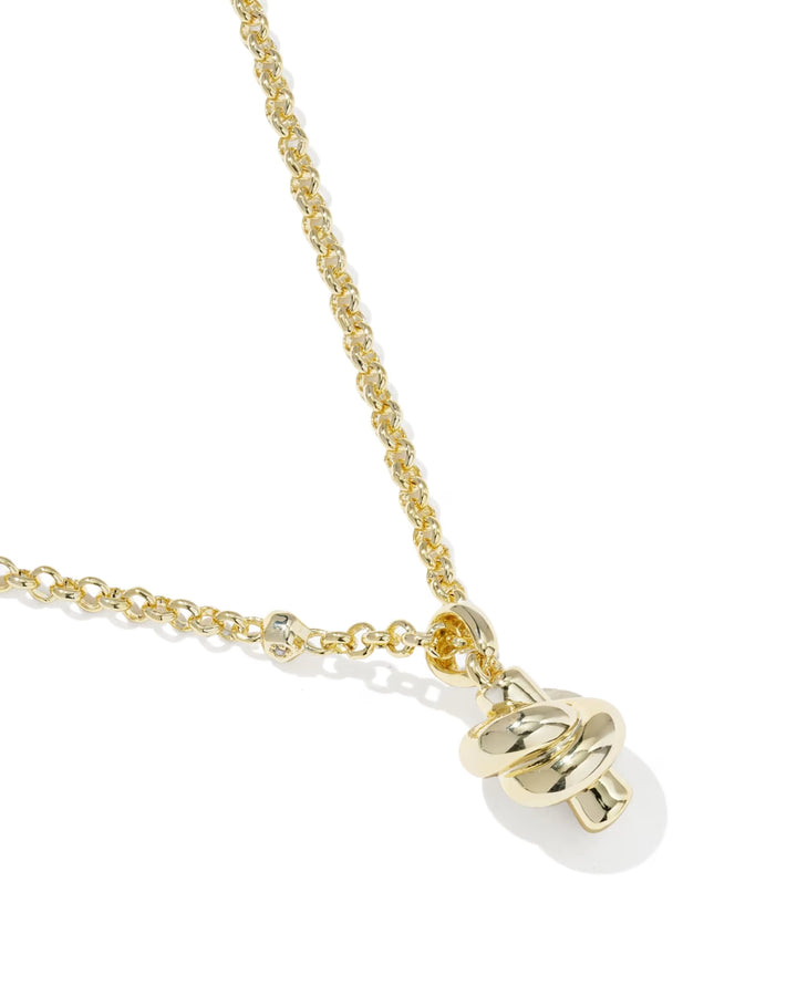 Kendra Scott Parker Knot Pendant Necklace in Gold