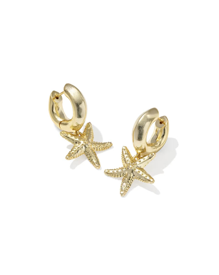 Kendra Scott Parker Starfish Huggie Earring in Gold
