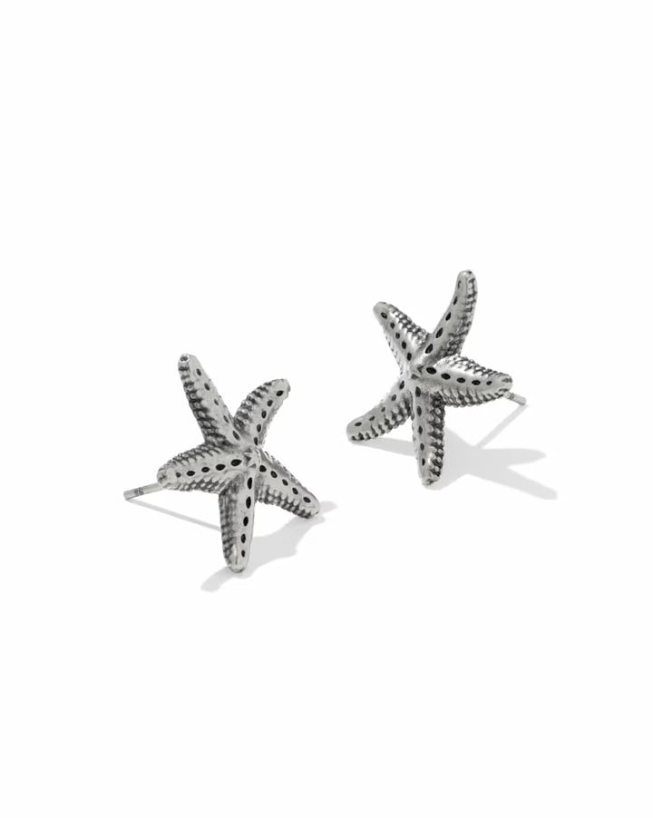 Kendra Scott Starfish Metal Stud in Vintage Silver