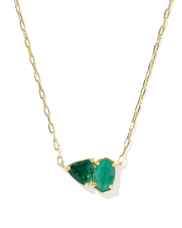 Kendra Scott Tatum Short Pendant Green Mix