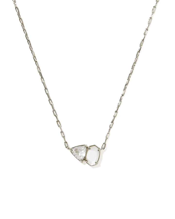 Kendra Scott Taum Short Pendant Necklace Neutral Mix on Silver