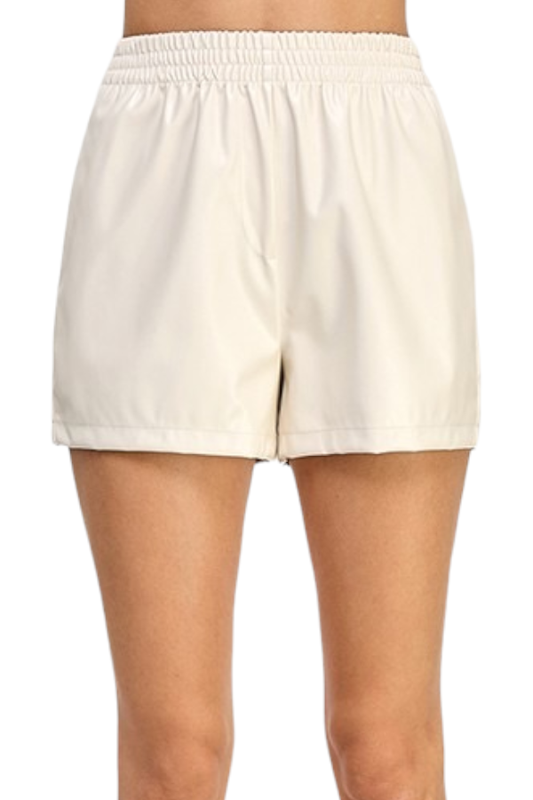 Here For You Shorts-Ivory