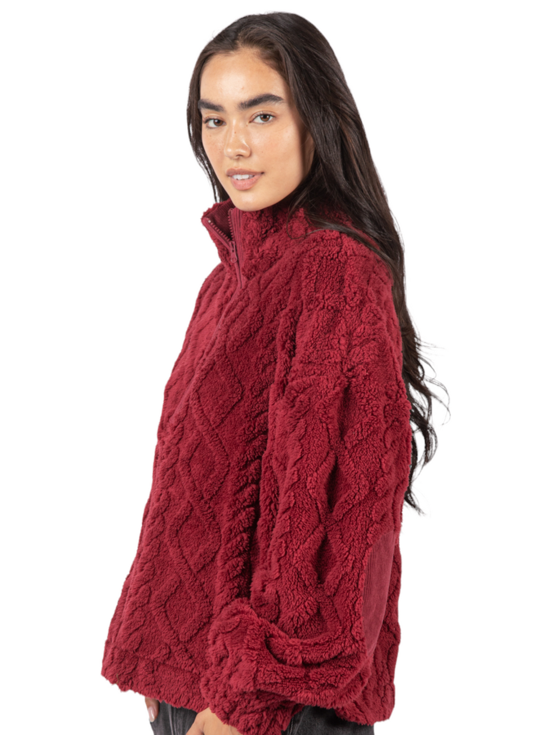 Winter Wishes Pullover-Wine