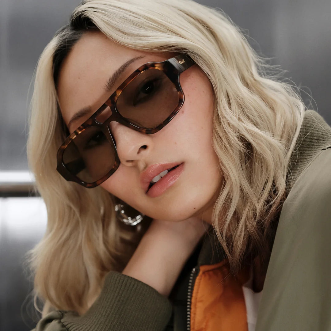 Why Not Amber Tortoise Sunglasses in Tan Lens Sunglasses