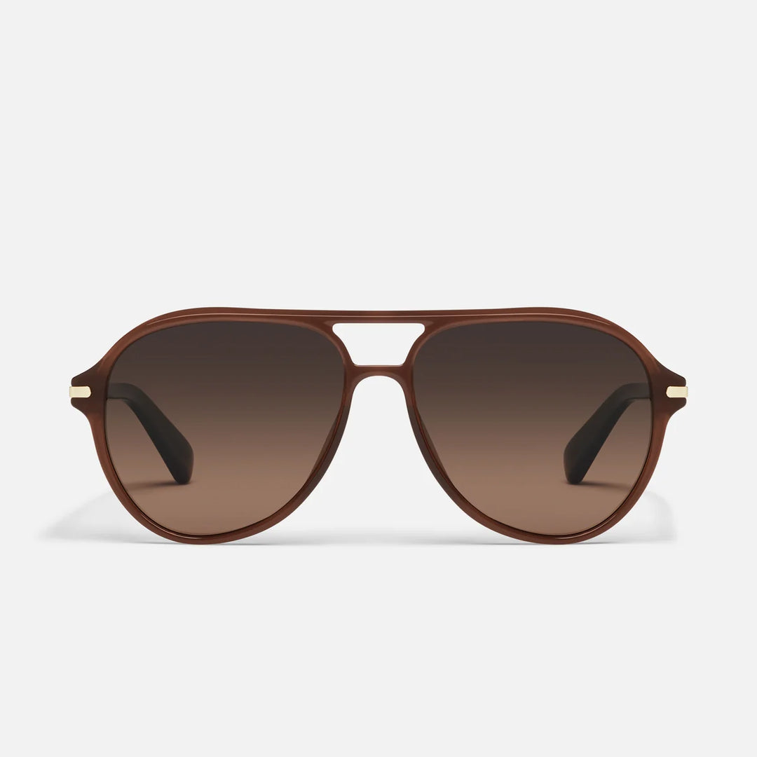 Day One Sunglasses in Dark Brown in Dark Fawn Polarized Sunglasses