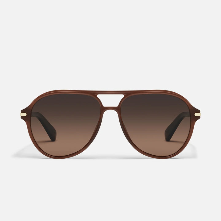 Day One Sunglasses in Dark Brown in Dark Fawn Polarized Sunglasses