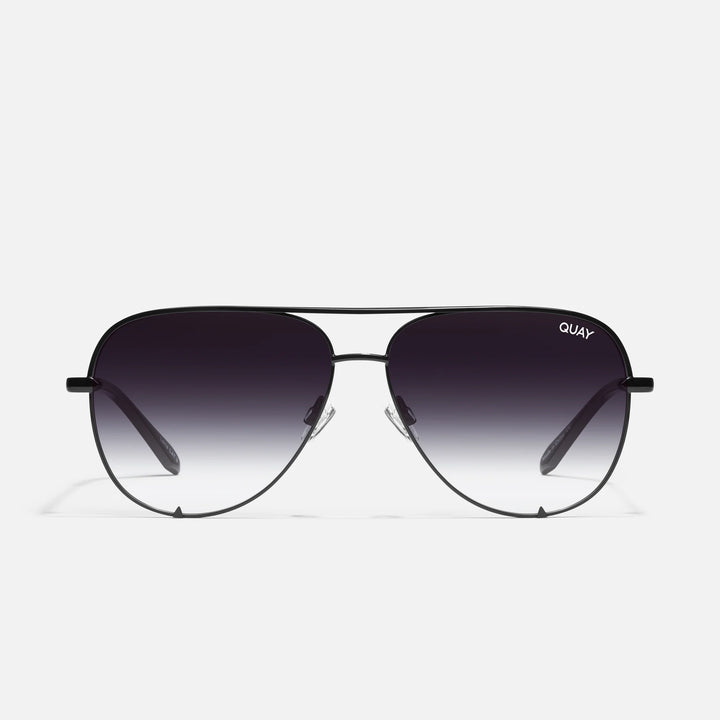 Quay High Key Large Black Fade Sunglasses