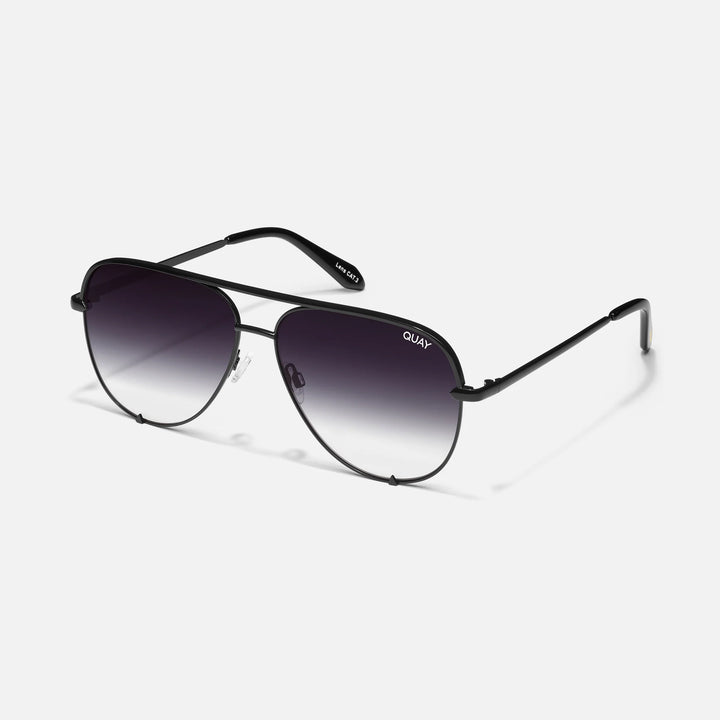 Quay High Key Large Black Fade Sunglasses