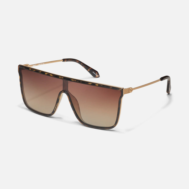 Quay Nightfall Remixed Sunglasses in Dark Tortoise Frame / Chocolate Paprika Lens