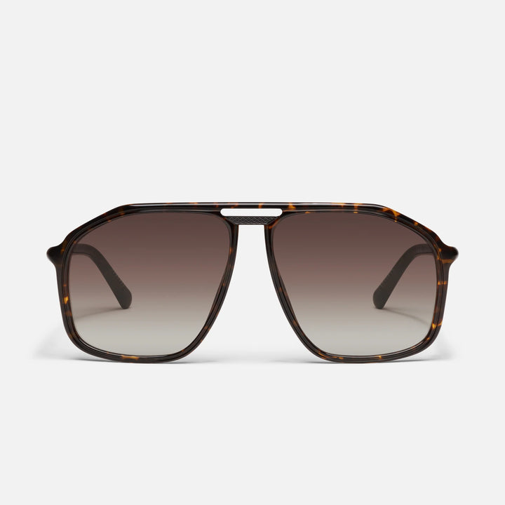 Quay Studio Sesh Sunglasses in Dark Tortoise/Brown Lens