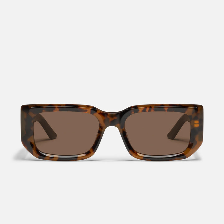 Quay Tell Me More Sunglasses in Coffee Tortoise/Brown Lens