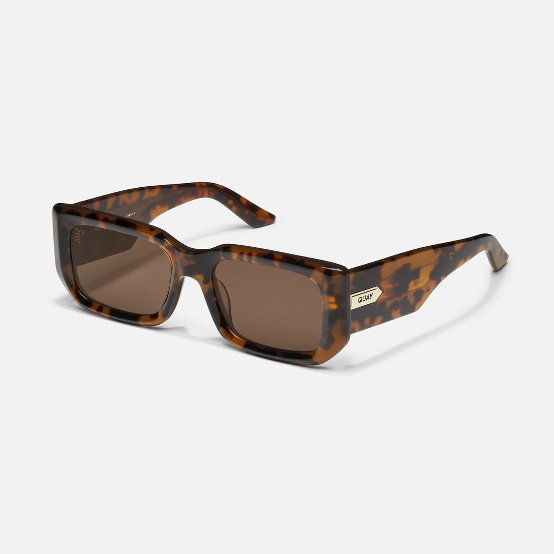 Quay Tell Me More Sunglasses in Coffee Tortoise/Brown Lens