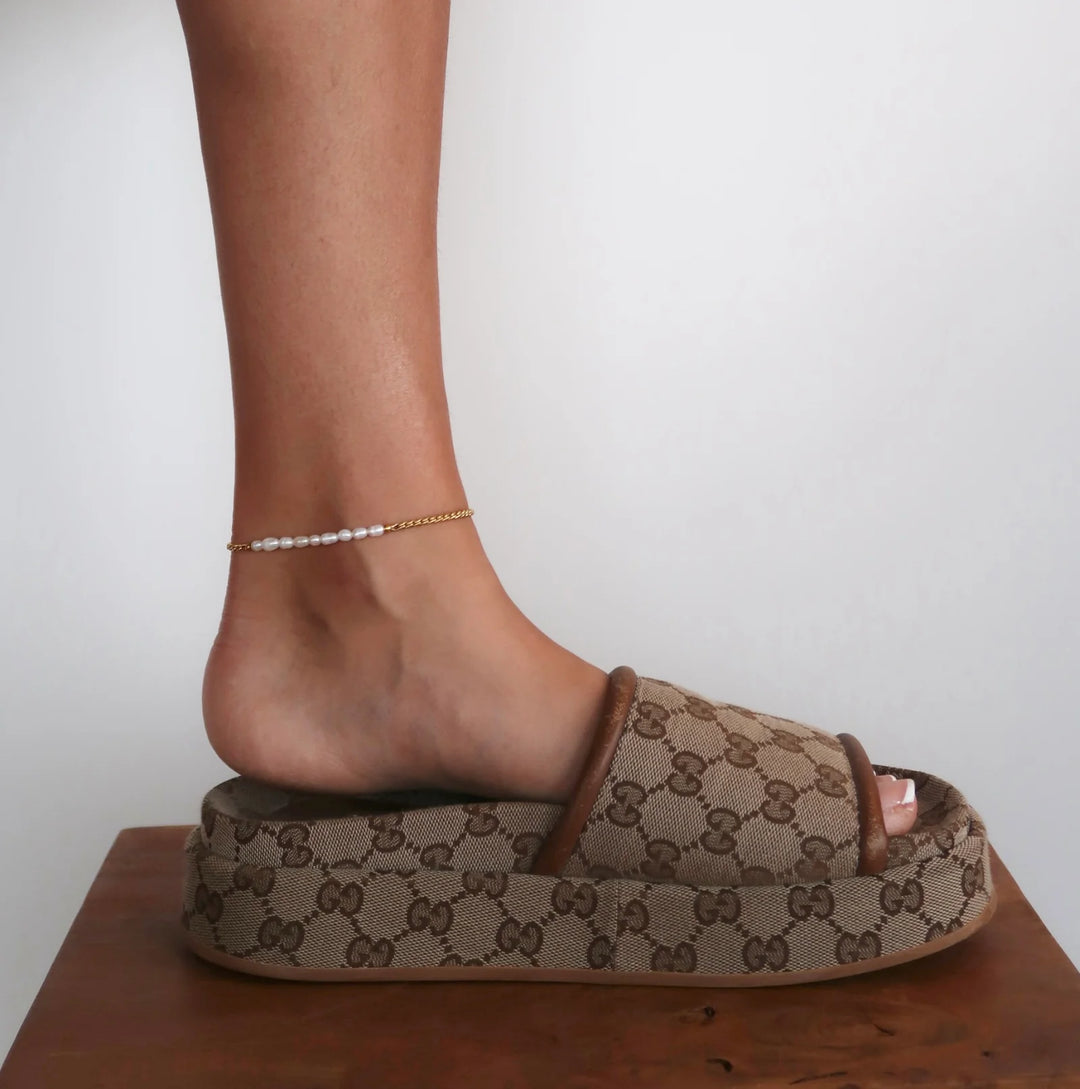 Chansuttpearls Pearl Beaded Lily Anklet
