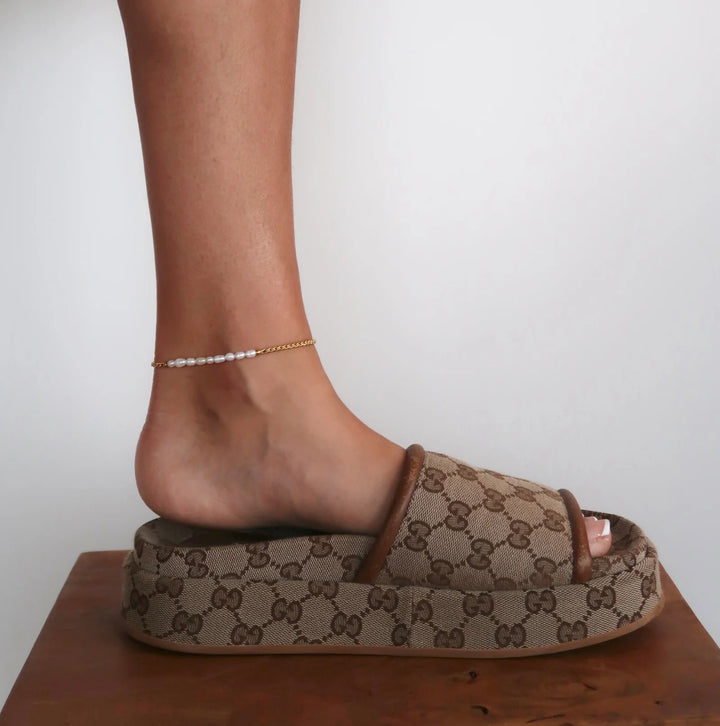 Chansuttpearls Pearl Beaded Lily Anklet