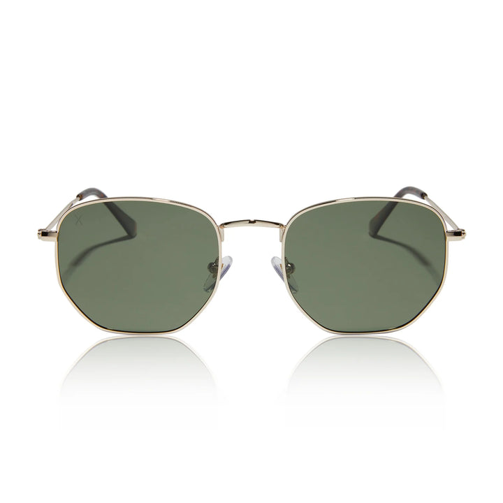 Dime Roxbury Round Gold Polarized Sunglasss