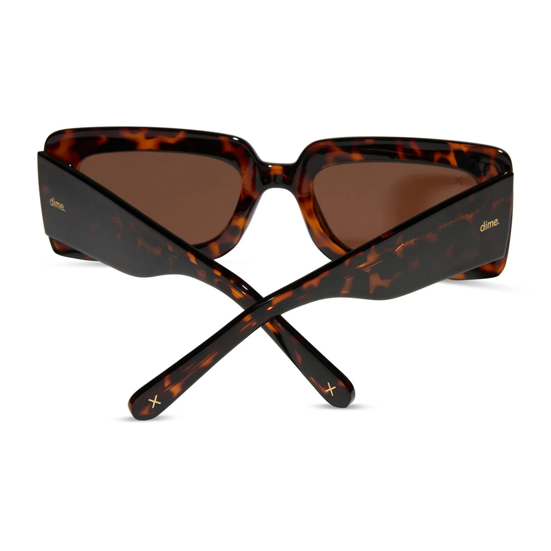 Dime Culver Square Tortoise Brown Polarized Sunglasses