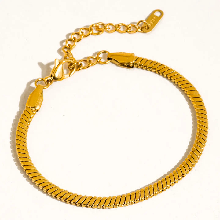 Luxe 18K Non-Tarnish Classic Snake Chain Bracelet